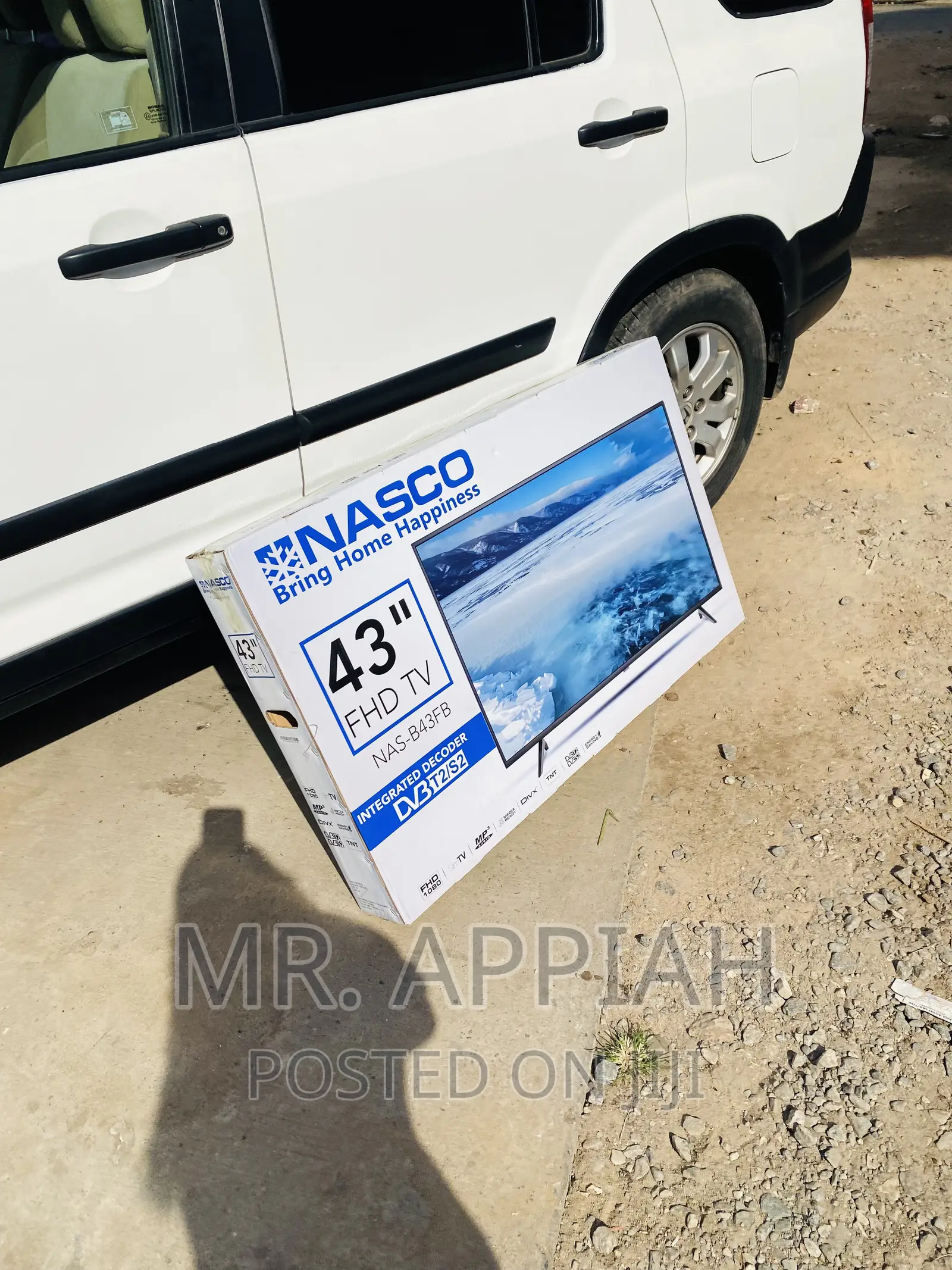 Energy Saving Nasco43” Digital Satellite Electric Tv(Black)