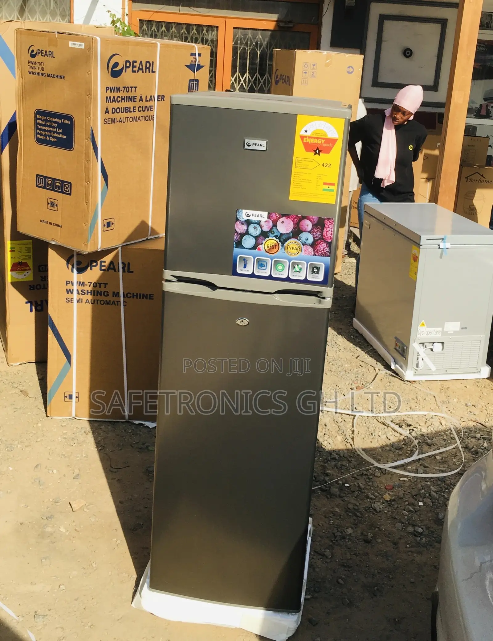 Pearl 166 Liters Doubledoor PF-270IX Topfreezer Fridge