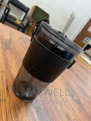 450ml Glass Cup With Glass Straw