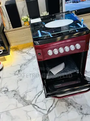 Oven With Grill 50x50 Red 4 Gas Burner Ferre Glass Lid