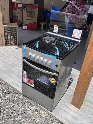 Gray 3 Gas 1 Electric Glass Oven With Grill 50x55 Volcano