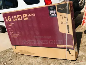 75 Inches LED Glossy Smart UHD Black Lg UP77 Tv 