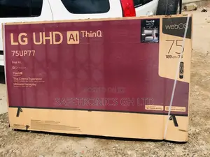 Smart UHD LG Black Electric UP77 75 Inches LED Glossy Tv