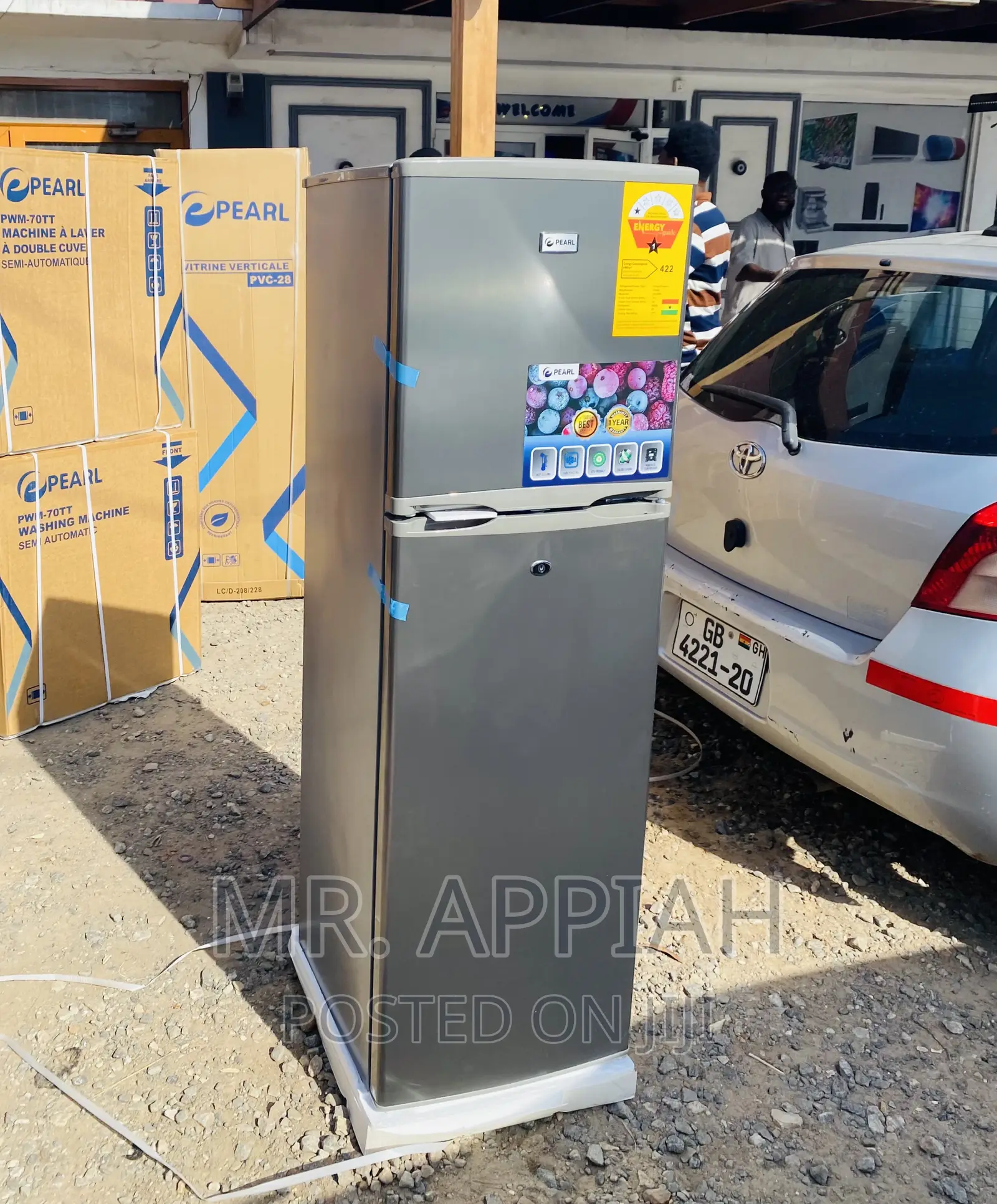 Nicely Designed PearlPF-270 Ix 2 Door Electric Fridge(Gray)