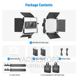 Neewer 2 Pack Rgb660 Led Video Light Kit (On Sale)