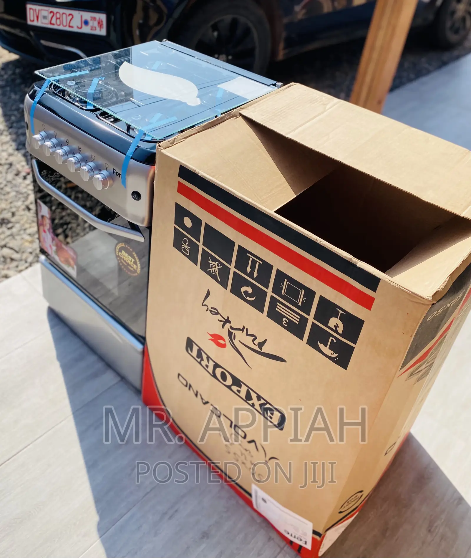 Adorable Ferre 50x55 Oven and Grill 4 Gas Burner(Gray).