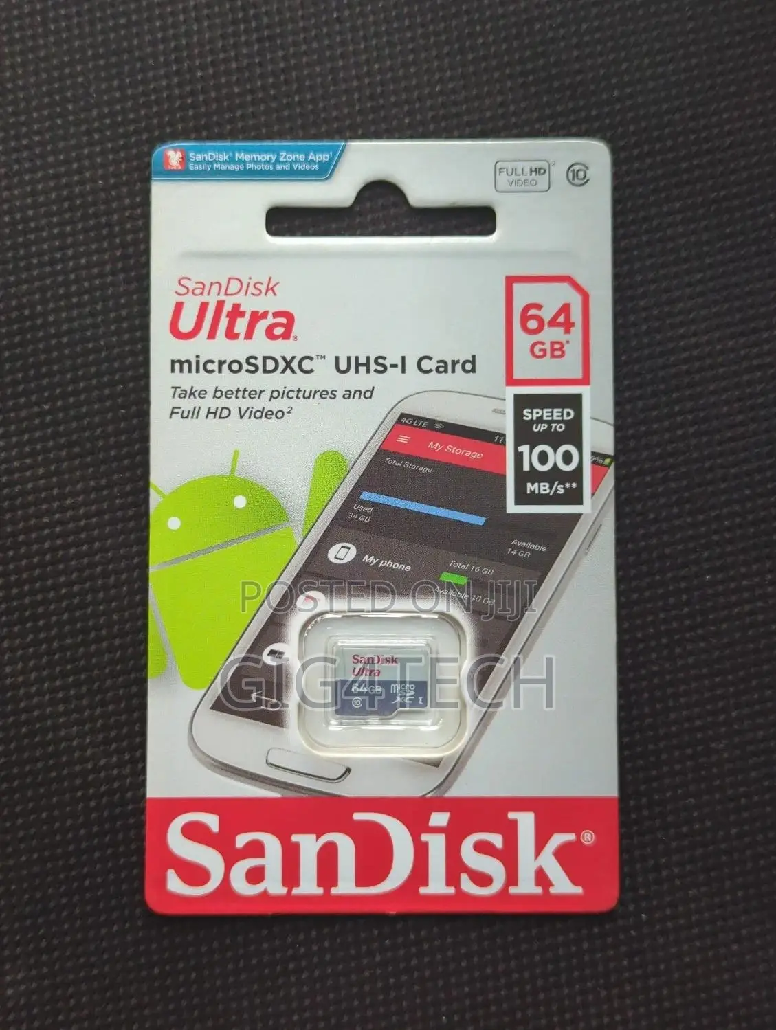Sandisk Micro Sd Card 64gb 100mbps