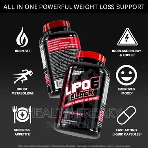 Lipo 6 Black Fat Burner Weight Loss Max Strength Energy