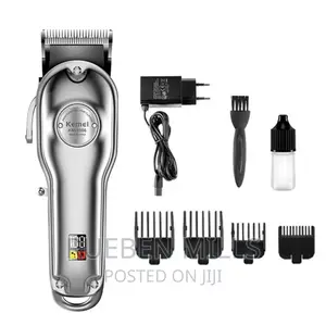 Silver Kemei All Metal Hair Clipper Barbering Machine
