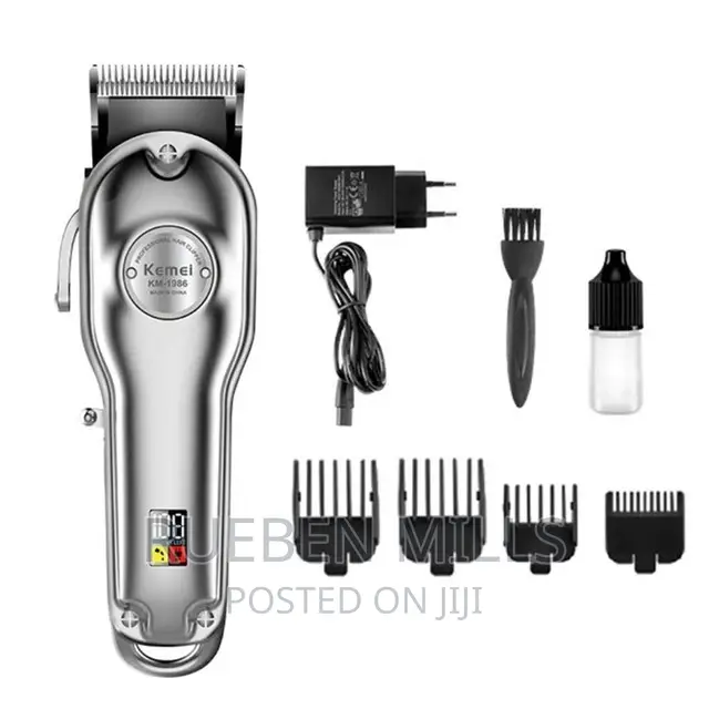 Silver Kemei All Metal Hair Clipper Barbering Machine