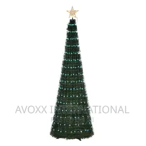 6FT Pre-Lit Christmas Tree, Multi-Color RGB LED Light