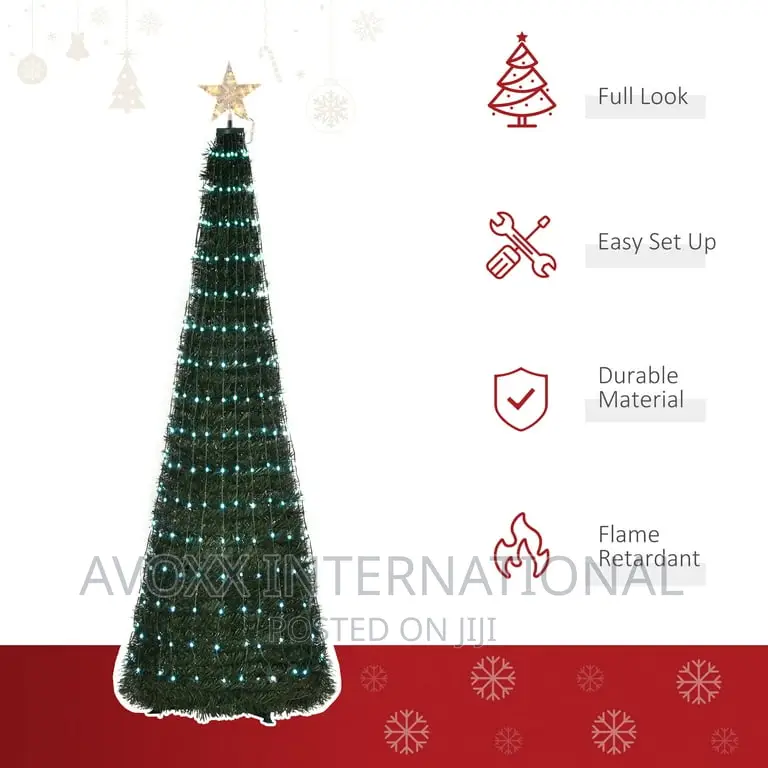 6FT Pre-Lit Christmas Tree, Multi-Color RGB LED Light