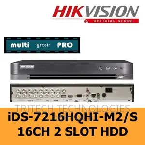Hikvision 16ch DVR Acusense3k/5mp 2hddslot Ids-7216hqhi-M2/S