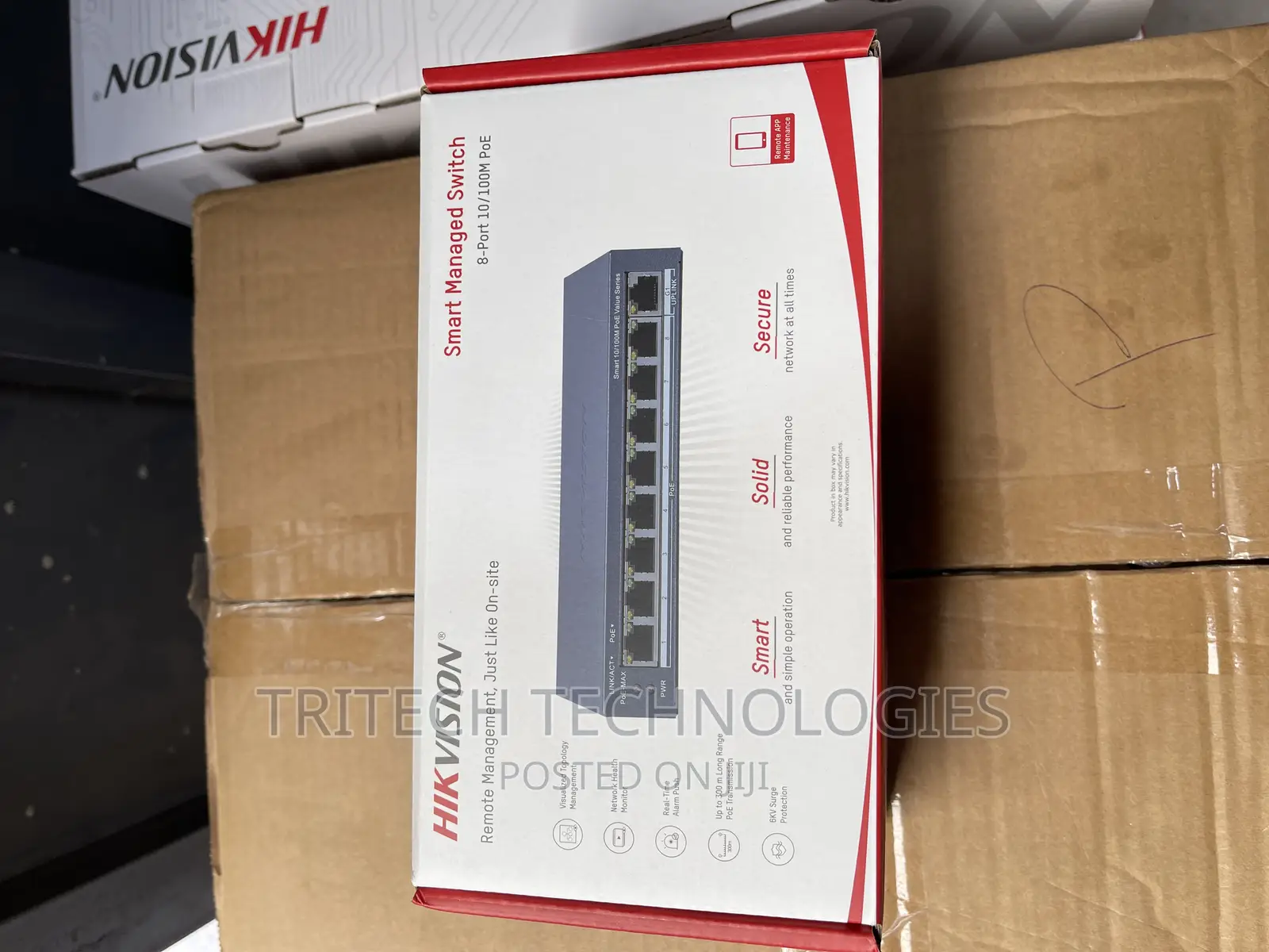 Hikvision 8 Port Fast Ethernet Unmanaged Poe Switch