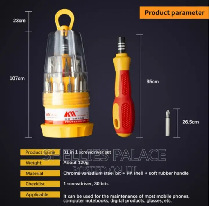Hand Tool 31pcs Screwdriver Kit Small Mini