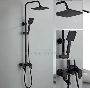 3in1 Black Shower, Shower Head_ Matte Black Shower