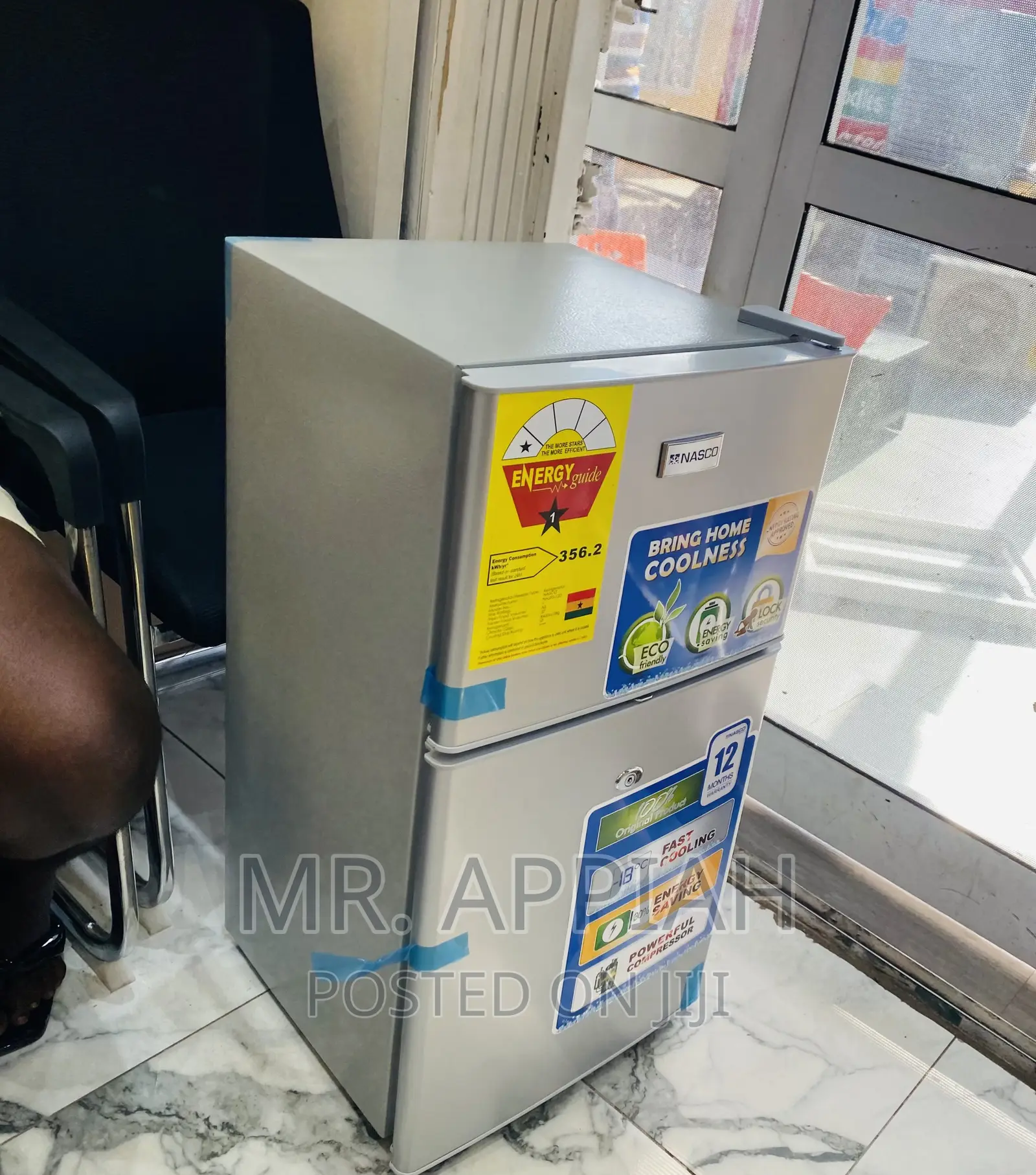Low Energy Saving Nasco Nasf2-120 Electric Fridge(Gray).