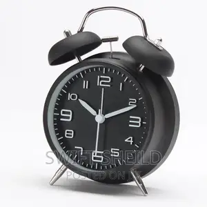Vintage Antique Table, Shelves Alarm Clock