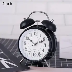 Vintage Antique Table, Shelves Alarm Clock