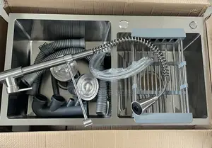 Deep Stainless Kitchen Sink - Double Sink_ Kitchen Cabinet