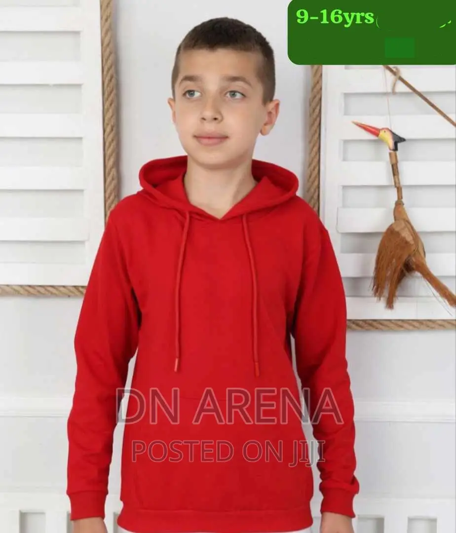 Unisex Red Hoodie Sweatshirt 9yrs to 16yrs