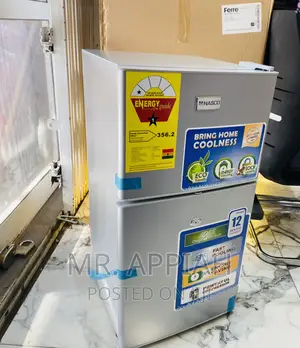 Durable Nasco Nasf2-120 Double Door Electric Fridge(Gray).