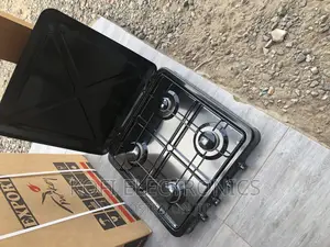 Yucel Gas Stove - 4 Burners -Black- Portable Outdoor