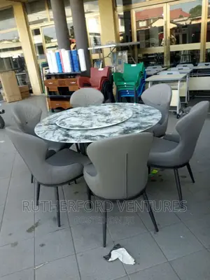 Executive Marble Dining Table and Chairs
