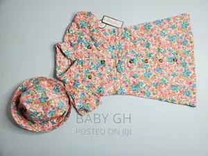 Little Lass Girls Floral Dress With Summer Hat