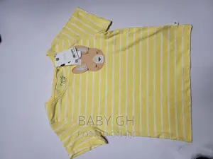 Next Choice Girls Yellow Striped White Girls Top