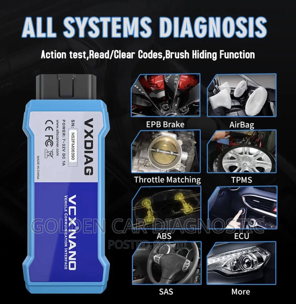 Vxdiag VCX Nano for Gm Opel Obd2 Diagnostics Scanner