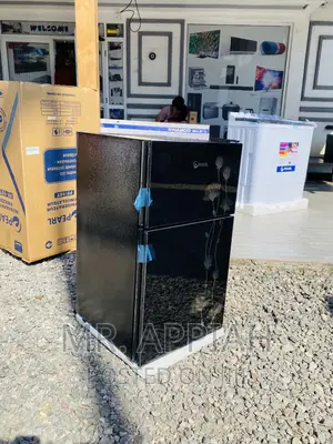 Unique Pearl PF-10T Double Door Electric Fridge(Black).