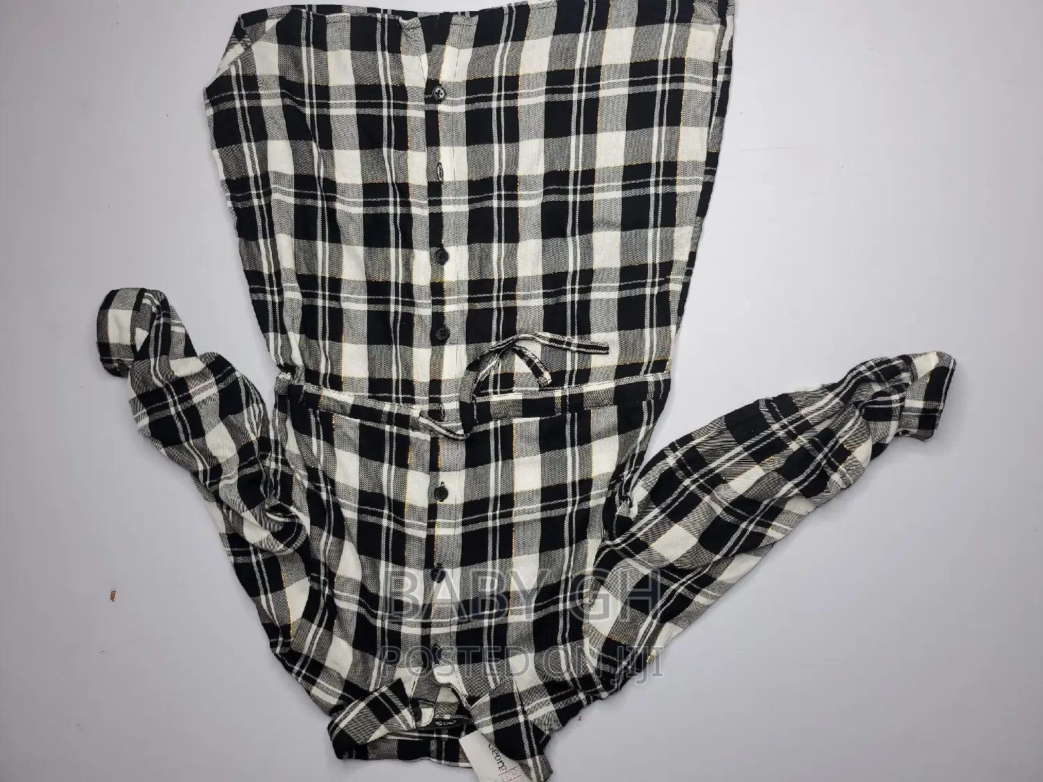 George Girls Black and White Straight Dress