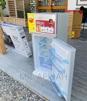 Brand New Zara 12TM Double Door Electric Fridge(Gray).🤝
