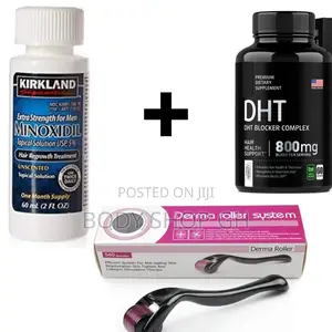 Hairline Treatment Pack - [Minoxidil + Roller + DHT Blocker]