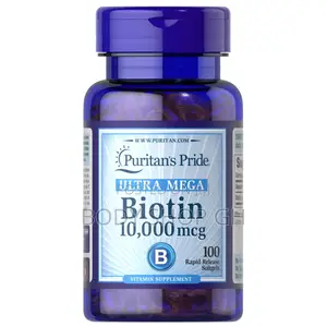 Puritan's Pride Biotin 10,000 McG- 100 Softgels [ for Hair ]