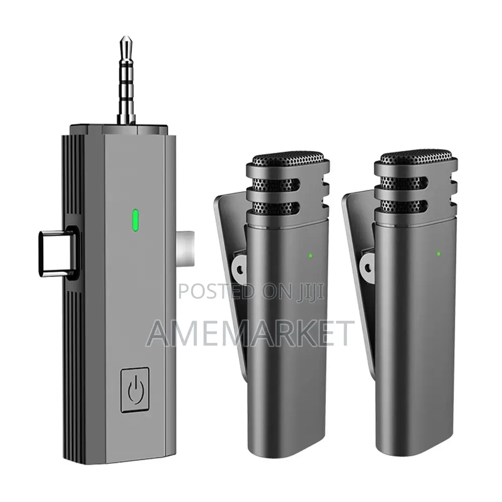 3in1 Double Wireless Microphone for Type-C iPhone 3.5mm Jack