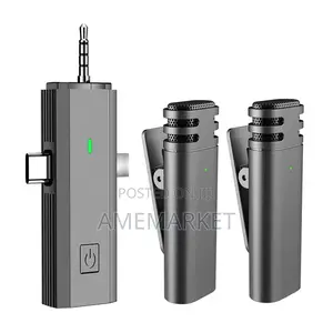 3in1 Double Wireless Microphone for Type-C iPhone 3.5mm Jack
