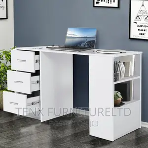 Computer Desk With Shelves Drawers (Alfa)