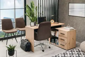 Computer Office Desk With Storage Drawer (Alfano Oak Effe)