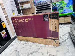 LG UHD Smart 75”UP77 Glossy LED Screen.