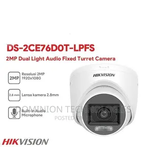 Hikvision Ds-2ce76d0t-LPFS 2mp Smart Hybrid Light Audio Dome