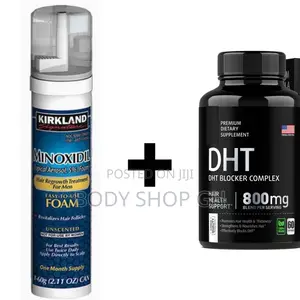 Kirkland Minoxidil Foam + DHT Blocker for Hairline and Bald