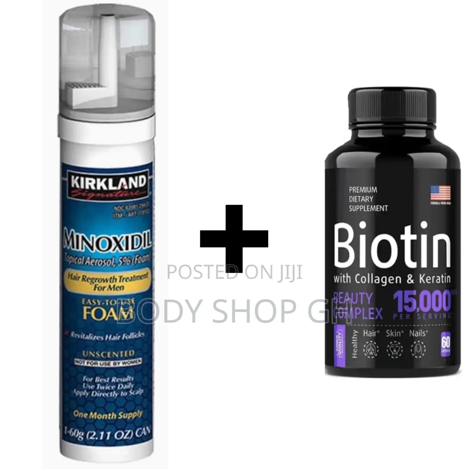 Kirkland Minoxidil Foam + Biotin - [ Baldness and Hairline ]