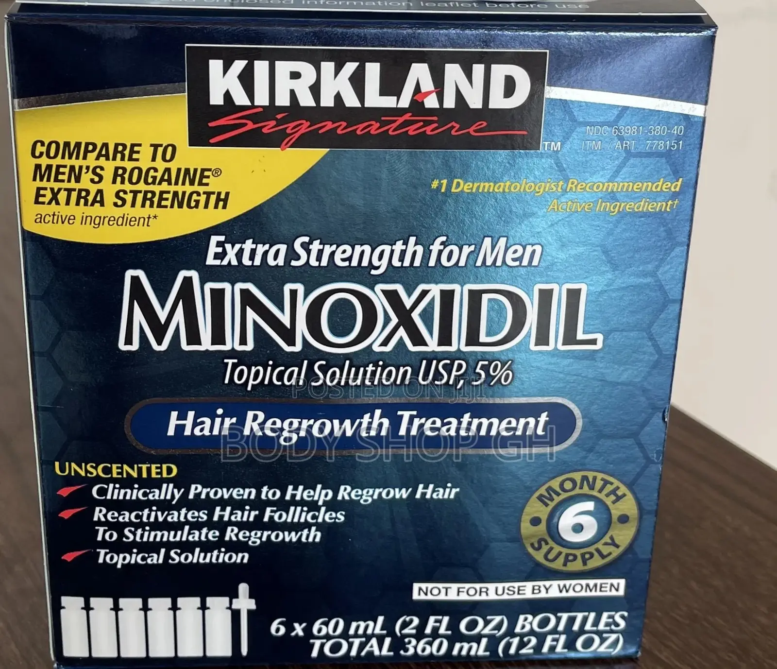 EXTRA STRENGTH Kirkland Minoxidil-Full Pack [Hair and Beard]