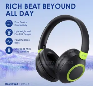 Oraimo Boompop2s Super Base Headphone 60hrs Play | OHP - 610