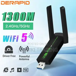 1300mps Wifi Adapter, 2.4g 5g Dual Band Wifi Network Adapter