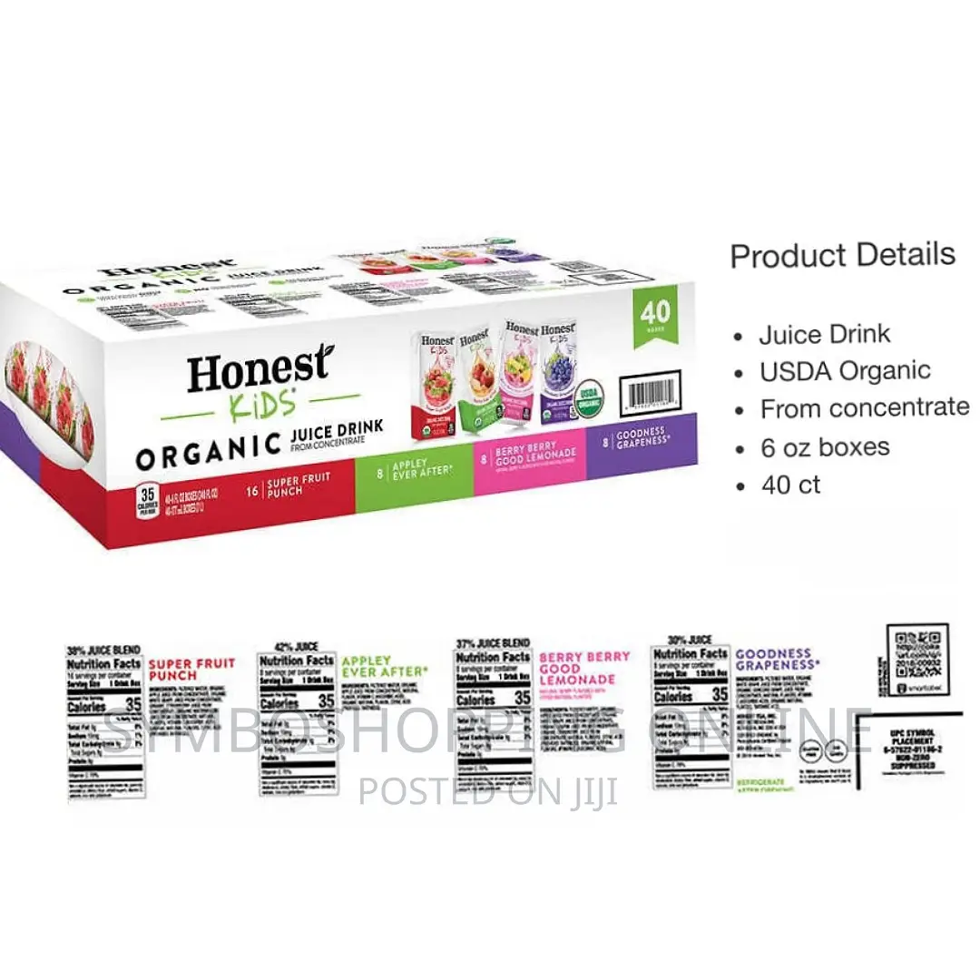 Honest Kids Organic Fruit Juice Variety Pack (6 Oz., 40 Pk.)