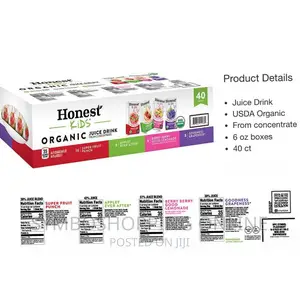 Honest Kids Organic Fruit Juice Variety Pack (6 Oz., 40 Pk.)