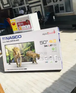 50 Inches Smart Glossy LED Nasco Black Electric Tv